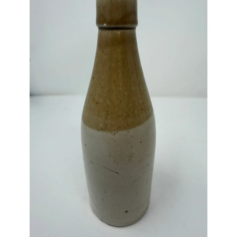 1800s Two Tone Stamp #12 Kennedy Barrowfield Stoneware Ginger Beer Bottle CORK